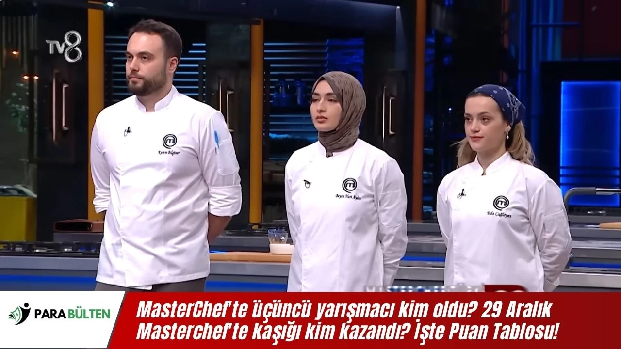 MasterChef'te üçüncü finalist rekor puanla belli oldu! 29 Aralık Masterchef'te kaşığı kazanan isim! İşte Puan Tablosu!