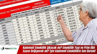 Kademeli Emeklilik Çıkacak mı? Emeklilik Yaşı ve Prim Gün Sayısı Değişecek mi? İşte Kademeli Emeklilikte Son Durum!