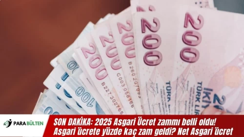 SON DAKİKA: 2025 Asgari Ücret zammı belli oldu! Asgari ücrete yüzde kaç zam geldi? Net Asgari ücret ne kadar  oldu? 