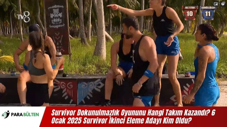 Survivor Dokunulmazlık Oyununu Hangi Takım Kazandı? 6 Ocak 2025 Survivor İkinci Eleme Adayı Kim Oldu?